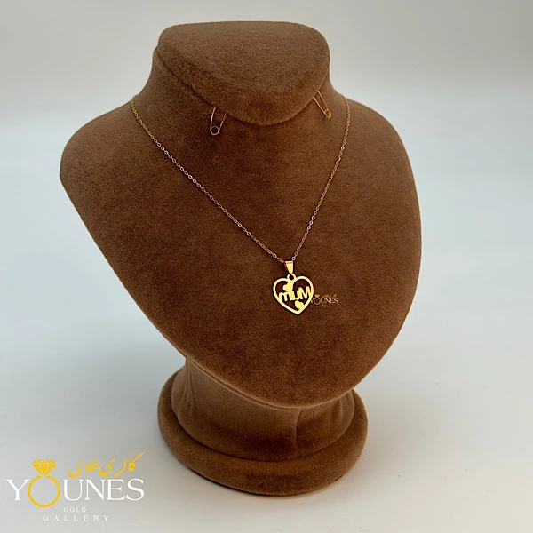 آویز قلب مام طلا لیزری